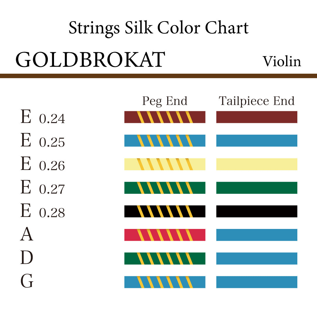 ヴァイオリン弦 GOLDBROKAT 4/4, 3/4, 1/2, 1/4, 1/8, 1/16